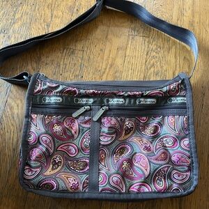 LeSportsac Paisley Crossbody Bag - Pink and Black